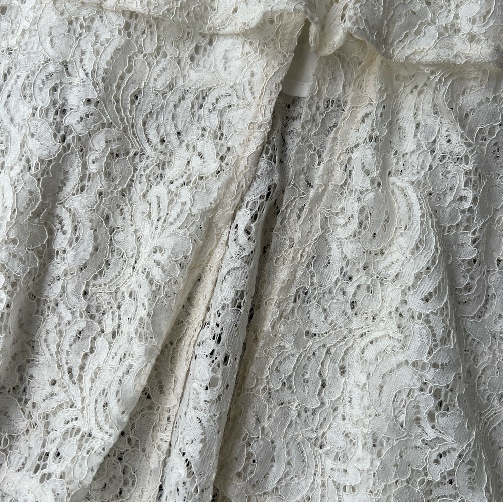 BAILEY44 tiered white lace ruffle tiered maxi skirt - Picture 12 of 16